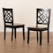 Baxton Studio Nicolette Modern Two-Tone Dark Brown and Walnut Brown Finished Wood 2-PC Dining Chair Set 179-11389-Zoro - alternate 4